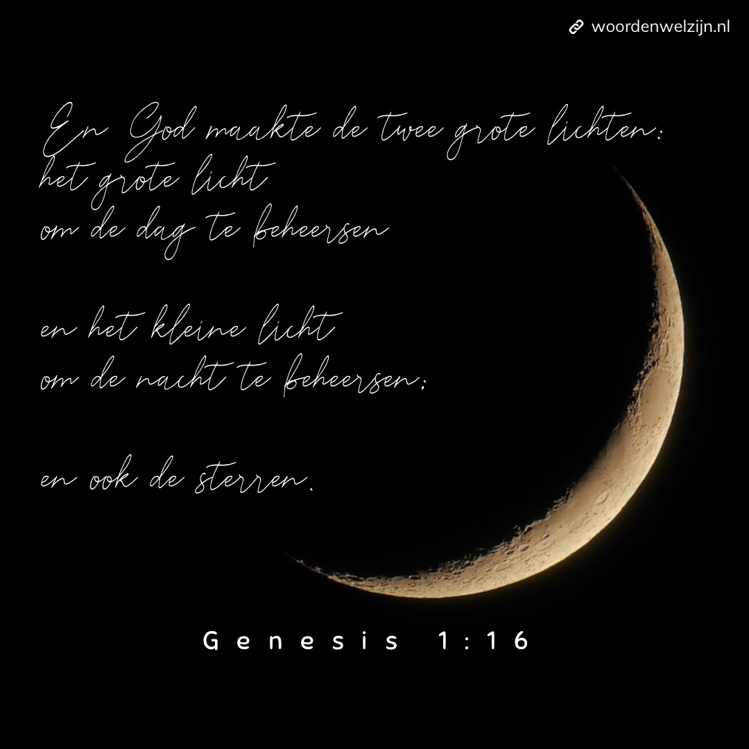 Bijbeltekst Genesis 1:16, zon, maan en sterren, blog waarom slapen in het donker het best is.